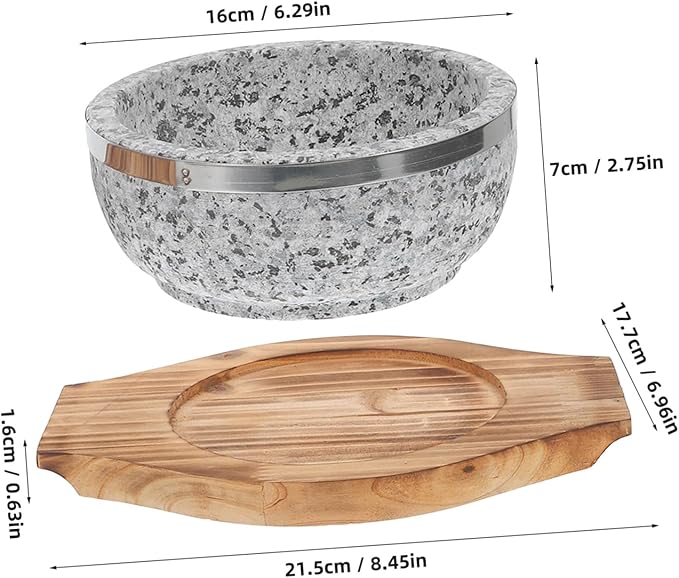 Korean Stone Pot Stone Bowl Bibimbap Supply Kitchen Food Bowl Daily Use Bibimbap Reusable Serving Korean