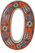 Large Ceramic Housewarming Sign Ceramic Address Plaque House Numbers Sign Door Personalized Coloured Decorative Hand Decoratede Housewarming Gifts Tulip Design 12 * 9 cm (Orange, 0)