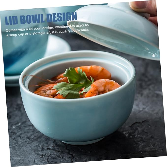 Japanese Green Porcelain Egg-shaped Soup Bowl Creative Ceramic Dessert Dish for Home Kitchen Use and Dining Table for Serving Noodles Salads