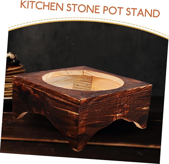 Bibimbap Stand Korean Stone Pot Stand Heat-resistant Desktop Wok Rack Easy to Use Stone Bowl Tray
