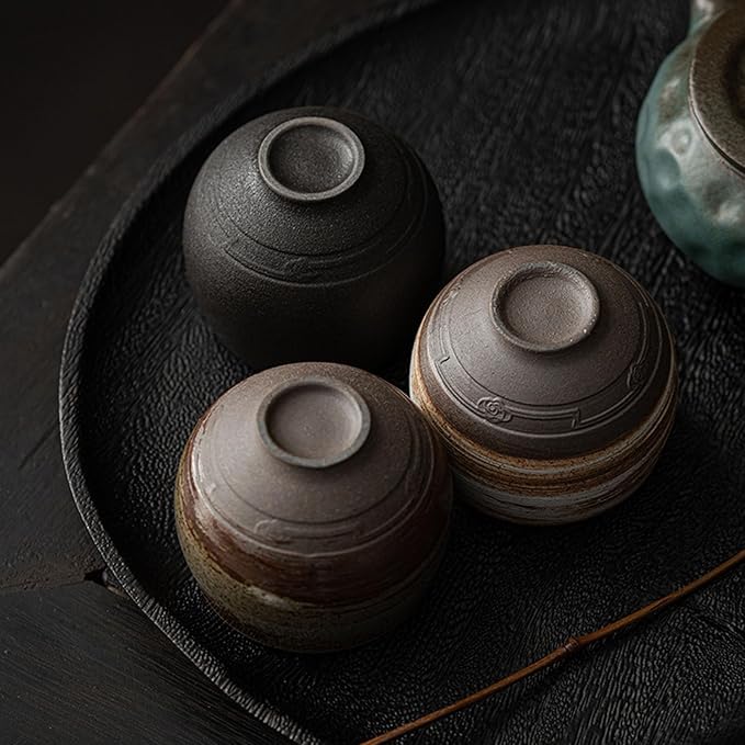 Japanese Tea Cups, Handmade Stone Pottery Tea Cup Wabi Aesthetics Ceramic Matcha Mug Yunomi for Coffee and Tea C 1 Pc