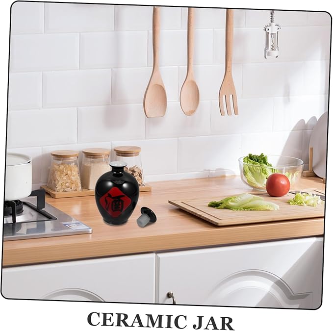 Chinese Ceramic Liquor Bottle Sealed Wine Jar Handmade Porcelain Sake Pot for Home Use 1 Jin Capacity Beverage Storage