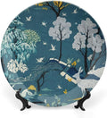 Fishing Village Blue Fashion Plates for Display Household Wedding Supplies Office Club Holiday Party Decorations Customize Gifts for Men Women Holiday, 6", 7", 9", 10"