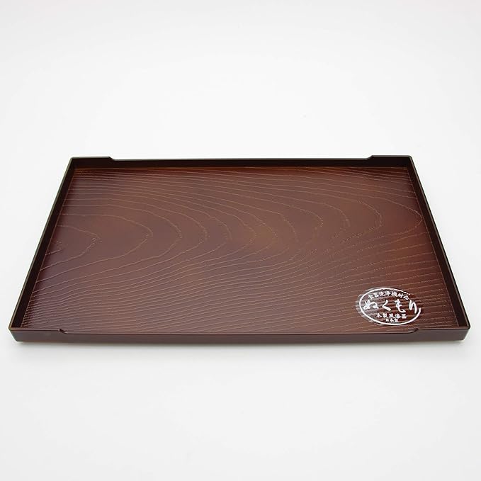 Generic 2pcs Set, Grain Pattern Tea Serving Tray, Japanese Traditional Style, 10 x 6.3inches, Made in Japan