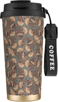 Asian Style Floral for Travel Coffee Mug 100% Leakproof 316 Stainless Steel Vacuum Insulated Tumbler with Lid and Straw for Water, Iced Tea or Coffee, Smoothie and More