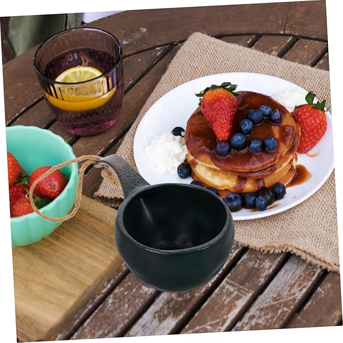 PRETYZOOM Japanese Vintage Ceramic Mug Soup Bowl Handles Aesthetic Tea Cup for Camping