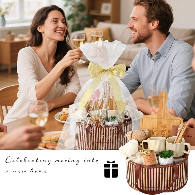 House Warming Gifts New Home - Housewarming Gift Baskets for Couples Women Men New Apartment Home Buyers Presents Closing Gifts Set Ideas