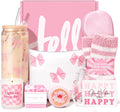 Gift Baskets for Women, 9pcs Birthday Gifts for Teenage Girls, Best Christmas Ideas Box w/Coquette Bow Aesthetic Cup Trendy Stuff for Her Teen Girl Sister Friend Friendship Sweet 16th 18th 21st Bday