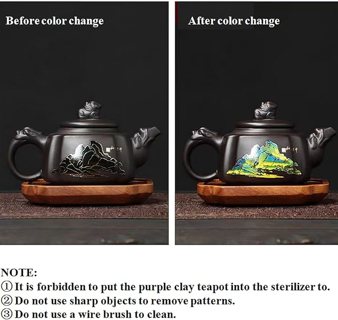 Zisha Tea Set, Chinese Tea Set with Gift Package, Suitable for Father's Day, Mather's Day, Birthday, Christmas Gifts (Square Mountain)
