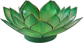 Om Gallery Capiz Shell Lotus Flower Decor Tealight Candle Holder for Serene Ambiance - Handmade Decorative Candle Holders for Meditation, Yoga, and Relaxation, Rain Forest