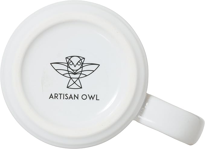 Artisan Owl PH.inished Funny PhD Graduation Mug - 15 oz Large Ceramic Coffee Cup Gifts for PhD Students, Researchers, and Doctoral Graduates
