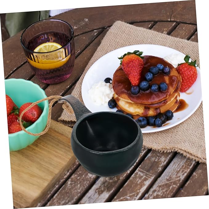 Japanese Porcelain Soup Bowl Set with Handle Ceramic Snack Bowl for Outdoor Dining Camping and Casual Gatherings