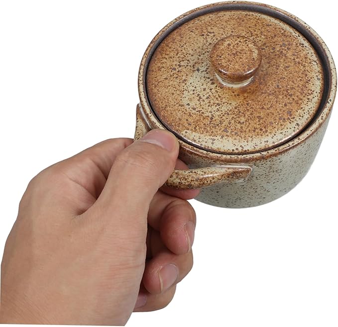 Small Stew Bowl Ceramic Pot Pottery Jar Sealed Lid Steamed Egg Bowl Lidded Ceramic Stewing Pot