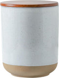HASENSE Ceramic Canister with Airtight Lid for Kitchen Counter, 80 Ounce Large Ceramic Food Storage Jar with Seal Ring for Serving Flour, Grain, Cereal, Pasta, Coffee, Sugar and Tea, Greyish White