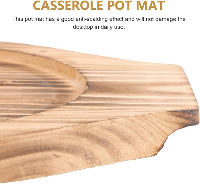 2pcs Korean Stone Bowl Trivet Wooden Trivets for Hot Dishes Hot Pot Base Wood Serving Tray Casserole Ceramic Pot Mat Cup Coasters for Home Restaurant Cooking Soup & Food (Inner Circle: 12.5cm)