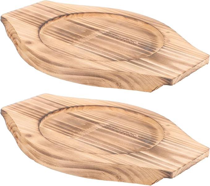 2pcs Korean Stone Bowl Trivet Wooden Trivets for Hot Dishes Hot Pot Base Wood Serving Tray Casserole Ceramic Pot Mat Cup Coasters for Home Restaurant Cooking Soup & Food (Inner Circle: 13.5cm)