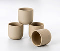 Ceramic Espresso Cups Set of 4,Double Espressos Shot Cup,4 oz Ceramic Cups,Small Coffee Cups,Tea Cups Set of 4,Espresso Accessories (Natural Beige, S)