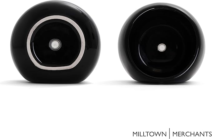 Milltown Merchants Succulent Wall Planters - Wall Vases - White Ceramic Wall Mounted Planters - Succulent Plant Pots - Hanging Vases for Living Wall (2 Pack/Modern/Black)