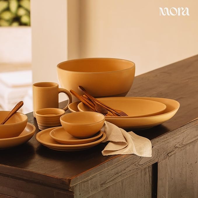 Mora Micro Ramekins Set of 4, 6oz Ceramic Pottery Baking Dishes - Microwave, Oven and Dishwasher Safe - Merrigold