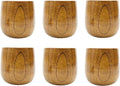 JapanBargain 4079, Wooden Tea Cups Water Coffee Mug Japanese Zen Style Teacups, 4 ounce 120ml, Pack of 6