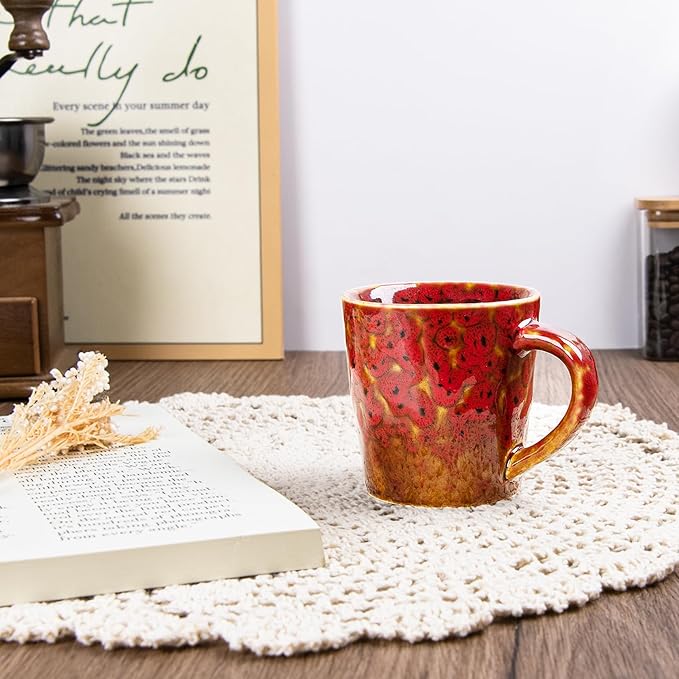 4.2 oz Espresso Cups Set of 2, Ceramic Coffee Mugs Demitasse Cups, Small Espresso Mugs for Shot of Coffee, Tea Cups with Handles, Gift for coffee Lovers