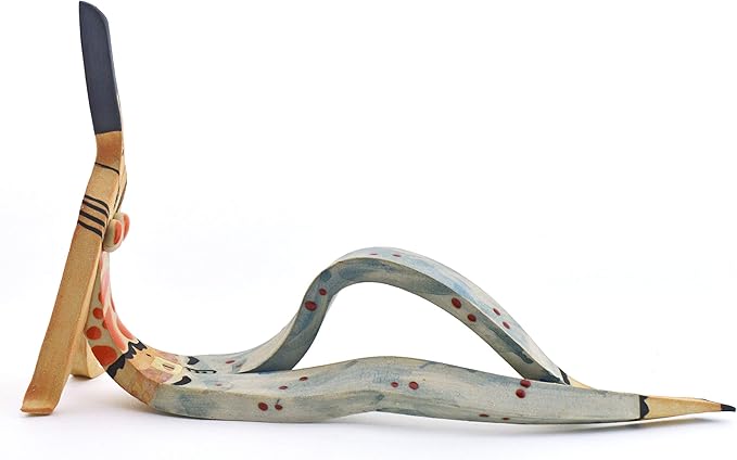 Large Sitting Woman Decorative Ceramic Sculpture Handmade and Handpainted with Multicolored Foc-Art Decoration. 11,81" x 4,33" x 7,48"