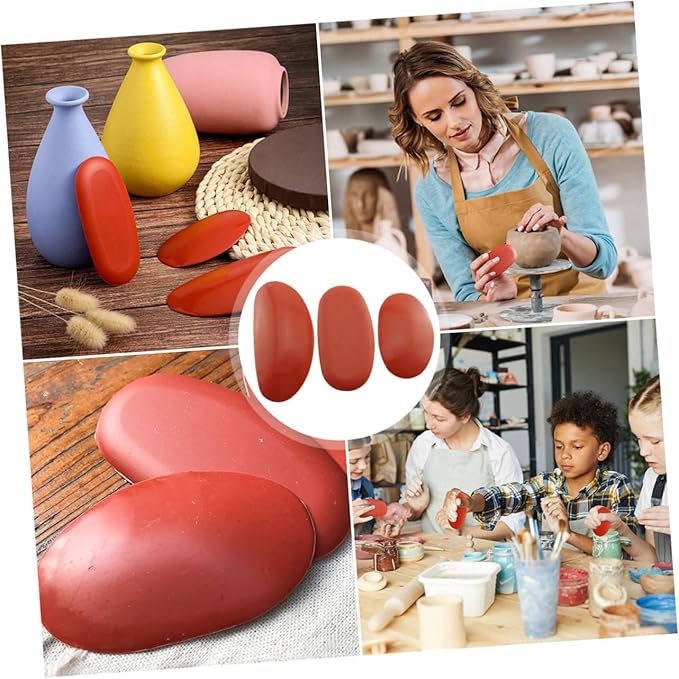 DIYEAH 1set Mud Rib Sculptural Clay Tool Set for Pottery Artists Ergonomic Silicone Clay Shaping Tools for Pottery and Projects for Hand-Building and Sculpting
