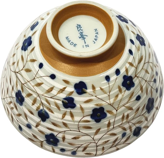 Traditional Style Japanese Ceramics Rice Bowl Chawan Pottery, Dishwasher Microwave Safe Made in Japan (Kohiki Kozakura, Medium (oohira))
