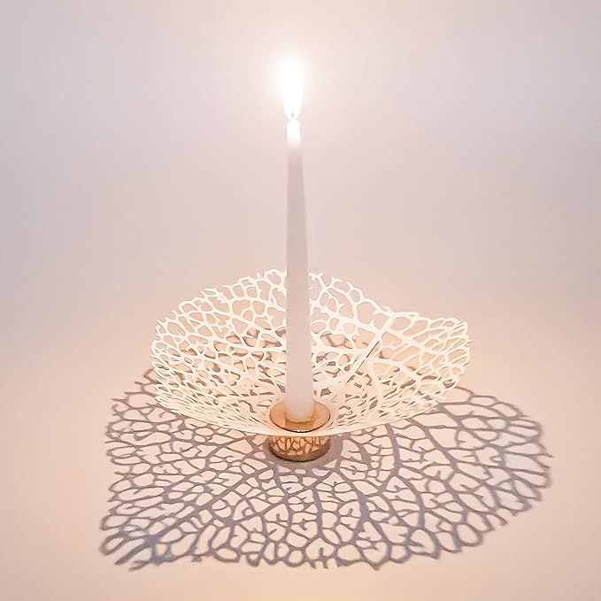 OShadow Leaf Candleholder - Candle Sticks Holder Decor for Coffee Table Decor - Decorative Candle Holders for candlesticks - Flower Shaped Candle Holder - Taper Candles - Leaf Decor for Shelf Decor