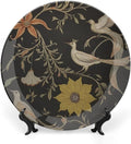 Decorative Plate Flowers And Birds Personalized Decor for Office Kitchen Home Club Wall Decorative Plate with Vertical Stand, Multi Sizes by Choosing, Gifts for Men Women