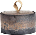 Retro ceramic storage jar - multifunctional jar for tea, coffee, and sugar - decorated kitchen container with lid (B)