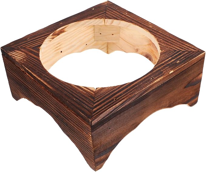 Stone Bowl Holder Wooden Rack for Korean Bibimbap Design Easy to Clean Strong Load-bearing Capacity for Home and Restaurant Use Inner Diameter