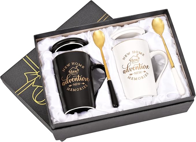 Maustic House Warming Gifts New Home, New Home Gift Ideas for Women Men Couple, Housewarming Gifts, Closing Gift for House Buyers, First Apartment Essentials, 14 Oz