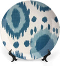 Blue Ikat Vintage Plates for Display Art Decoration Kitchen Supplies Office Display Holiday Party Decorations Customize Gifts for Men Women Holiday, 6", 7", 9", 10"