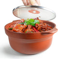 Shaguo Bowl Casserole Pot Clay Stone for Cooking Dolsot Bibimbap Soup Exclusive Range Unglazed Earthen (glass lid)