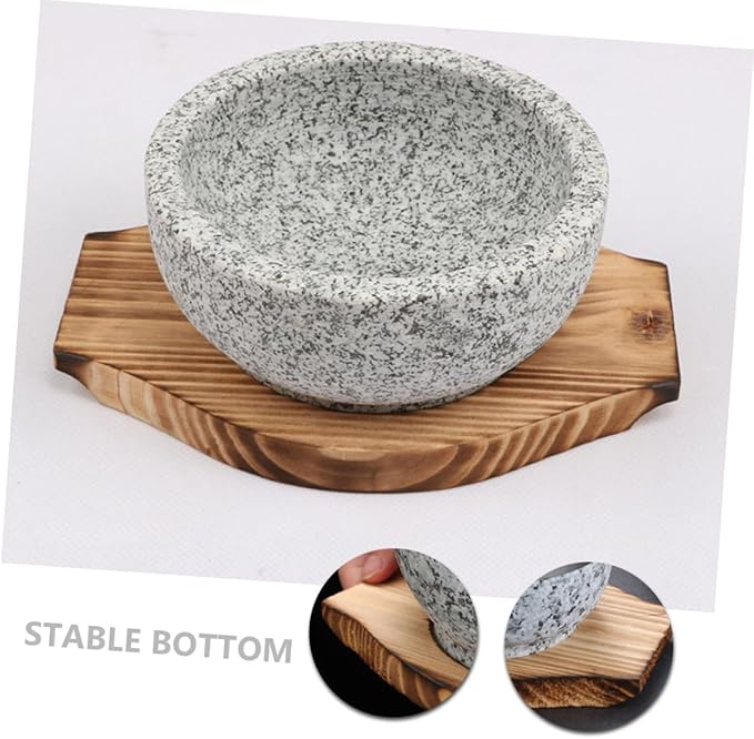 Korean Stone Bowl Mat Pot Holder Wooden Casserole Mat Heat Insulation Scratch-Resistant Reusable Diameter