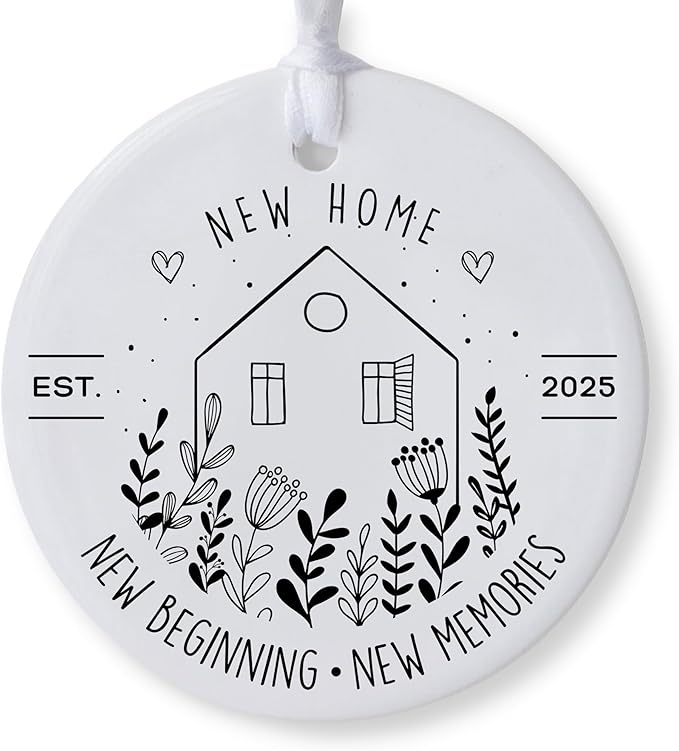 New Home Ornament 2025, House Warming Gift, New Beginning, Housewarming Gifts, Presents for Women, Couple, New Home Gifts, First Home Together, Home Owners Gift Idea