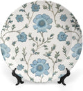 Blue And White Mughal Flower Plates Ceramic for Display Wedding Home Supplies Housewarming Gifts Table Holiday Party Decorations Customize Gifts for Men Women Thanksgiving, 6", 7", 9", 10"