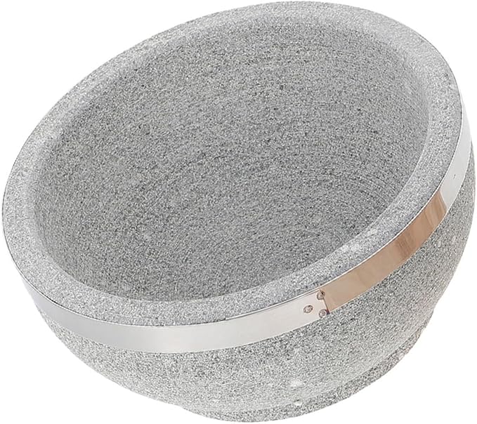 Unomor Korean Stone Pot for Bibimbap Cooking Pot Natural Stone Bowl for Stew and Soup Dolsot Design for Household Use Elegant and Functional Cookware