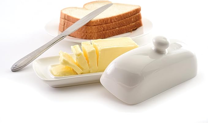 Norpro Porcelain Butter Dish with Lid