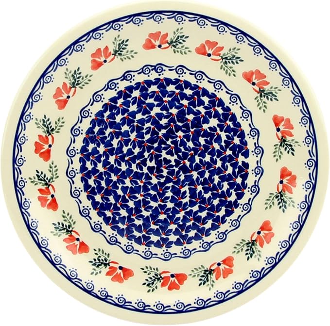 Polish Pottery Market Handmade Dinner Plate 10.75" Diameter by Zaklady Boleslawiec Poland - Dinnerware - Polish Stoneware