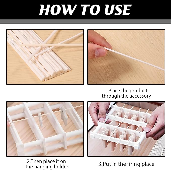 beinkmake 15Pcs 2mm 2.5mm 3mm Reusable Hanging Burning Rods 3.94in Porcelain Bead Jewelry Pendant Burn Sticks Ceramic Rods Kiln Hanging Burning Rod Fires Clay Pottery Tools for DIY Crafts