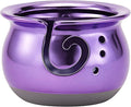 Milltown Merchants Yarn Bowl - Yarn Holder - Knitting Accessories - Artisan Knitting Bowl - Ceramic Yarn Ball Holder - Great for Knitting, Crochet, and Yarn Storage (Violet)