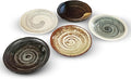 5.9 inches Serving Plates Set of 5, Rough Cut Shape Pottery, Dishwasher and microwave safe,Japanese Traditional Style and Color, Dessert plates, Appetizer Plates, Salad Plates (Appetizer Plate)
