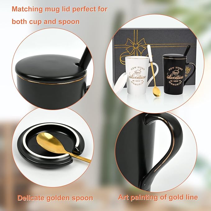 Maustic House Warming Gifts New Home, New Home Gift Ideas for Women Men Couple, Housewarming Gifts, Closing Gift for House Buyers, First Apartment Essentials, 14 Oz