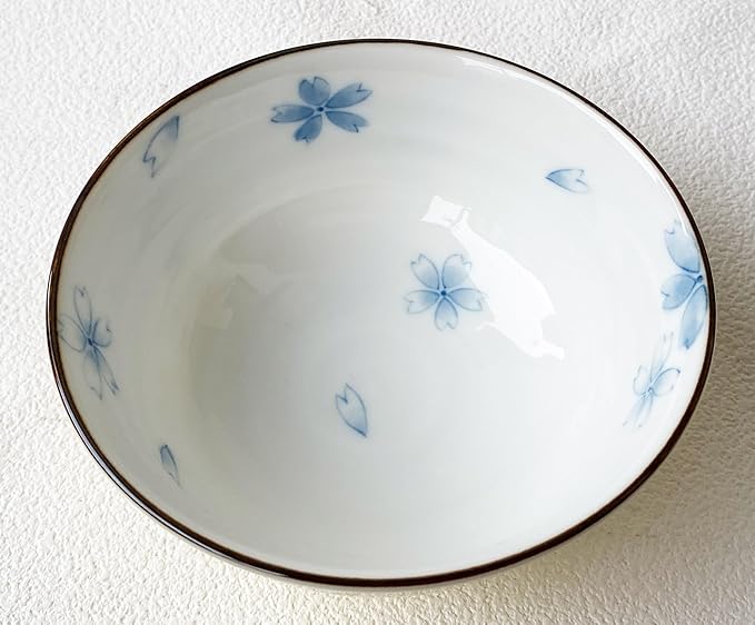 Mino ware Rice bowl Gohan 4.52x2.36inch Cherryblossom pattern,Made in Japan,set of 2
