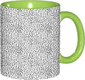 Animal Print,Ceramic Coffee Mug, Leopard Skin Pattern, Funny Tea Cup, 6 Colors to Choose, 11 Oz, Dishwasher and Microwave Safe (Green)
