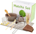 12 Pcs Matcha Whisk Set - Matcha Set Includes Matcha Bowl and Cup, Matcha Kit for Ceremony Making Tools, Gift for Family/Friend （pottery）