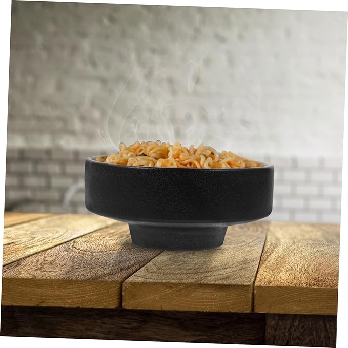 Mobestech Frosted Ceramic Ramen Bowl 450ml Creative Elevated Noodle and Soup Bowl for Zen Dining for Instant Noodles Rice and Salad