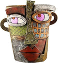 Picasso Brutalist Abstract Beauty Face Flower Pot Acolorful Art Resin Handmade Face Planters Pots Head for Home Art Decor Balcony Ornaments (Retro), RCZED152